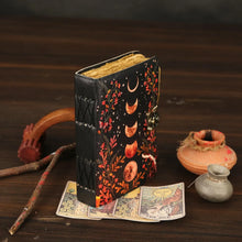 Load image into Gallery viewer, Vintage Leather Journal Notebook Diary with Moon Print