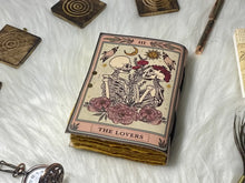 Load image into Gallery viewer, Vintage Leather Journal Notebook with The Lover Print