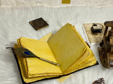 Load image into Gallery viewer, Vintage Leather Journal Notebook with The Lover Print