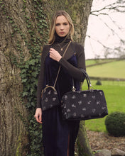 Load image into Gallery viewer, Victoriana Embroidered Bag Black Velvet
