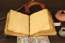 Load image into Gallery viewer, Vintage Leather Journal Notebook Diary with Moon Print