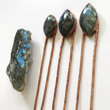 Load image into Gallery viewer, Labradorite Hair Pin