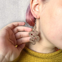 Load image into Gallery viewer, Engraved Snake Earrings - BESPELL & CO.