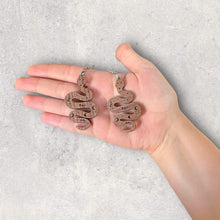 Load image into Gallery viewer, Engraved Snake Earrings - BESPELL & CO.