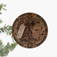 Load image into Gallery viewer, Floral Fox Pendulum Board with Pendulum - BESPELL & CO.