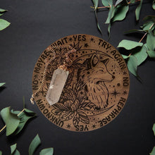 Load image into Gallery viewer, Floral Fox Pendulum Board with Pendulum - BESPELL & CO.