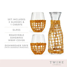 Load image into Gallery viewer, Island Carafe & Stemless Wine Glass Set - BESPELL & CO.