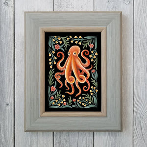 Octopus Art Print Folk Decor