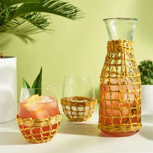 Load image into Gallery viewer, Island Carafe &amp; Stemless Wine Glass Set