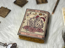 Load image into Gallery viewer, Vintage Leather Journal Notebook with The Lover Print  