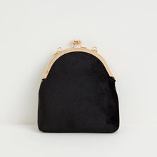 Load image into Gallery viewer, Victoriana Embroidered Bag Black Velvet
