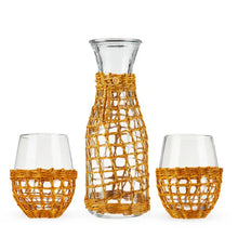 Load image into Gallery viewer, Island Carafe &amp; Stemless Wine Glass Set