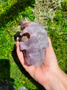 Amethyst Cluster Crystal Skull