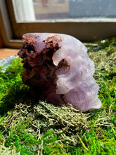 Load image into Gallery viewer, Amethyst Cluster Crystal Skull - BESPELL &amp; CO.