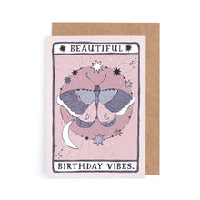 Load image into Gallery viewer, Moth Birthday Vibes Card | Tarot Card