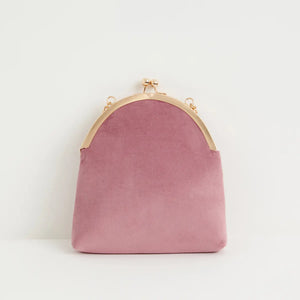 Victoriana Embroidered Bag Rose Pink Velvet