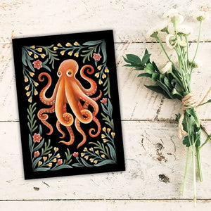 Octopus Art Print Folk Decor