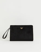 Load image into Gallery viewer, Fable England Bonnie Wristlet Pouch - Black Velvet - BESPELL &amp; CO.