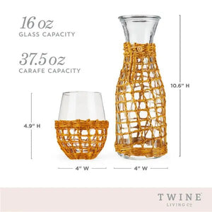 Island Carafe & Stemless Wine Glass Set - BESPELL & CO.