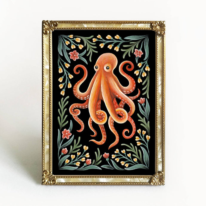 Octopus Art Print Folk Decor