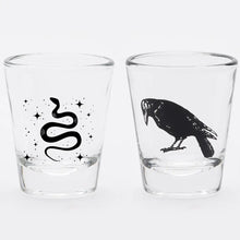 Load image into Gallery viewer, Crow and Snake Shot Glasses