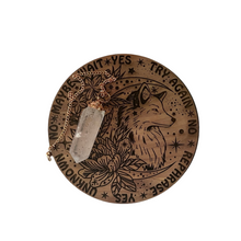 Load image into Gallery viewer, Floral Fox Pendulum Board with Pendulum - Cypress (dark