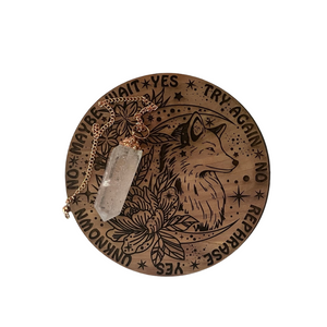 Floral Fox Pendulum Board with Pendulum - Cypress (dark
