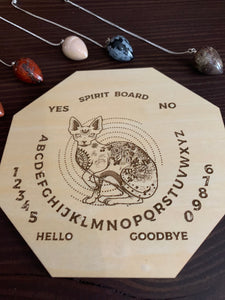 Wood Mystic Cat Pendulum Spirit Board - Accessories